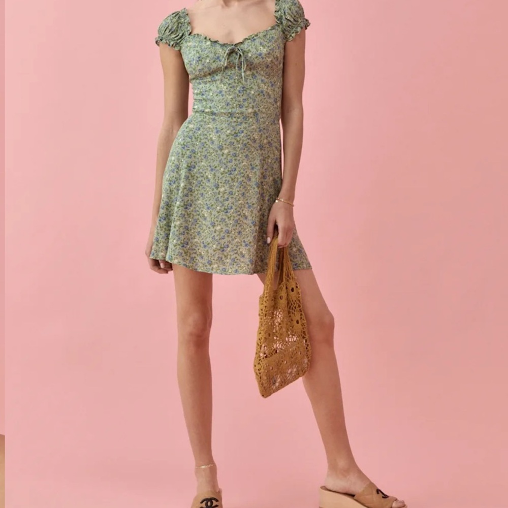 NWT Reformation Pacey Dress in Sprite, Size 0